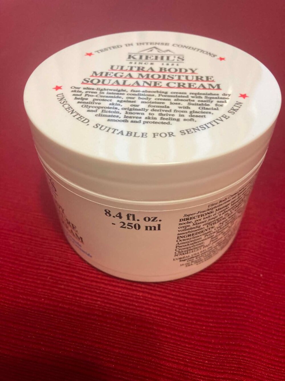 New Sealed Kiehl's Ultra Body Mega Moisture Squalane Cream 8.4oz Full Size - Picture 3 of 14